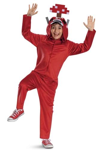 Kids Minecraft Mooshroom Hooded Jumpsuit Costume